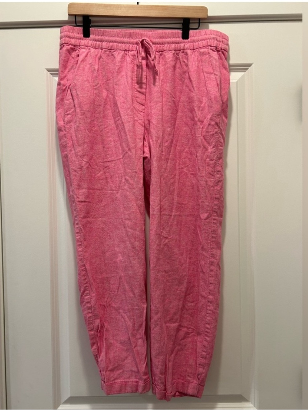 J Crew Linen-cotton blend drawstring pant Sz 14